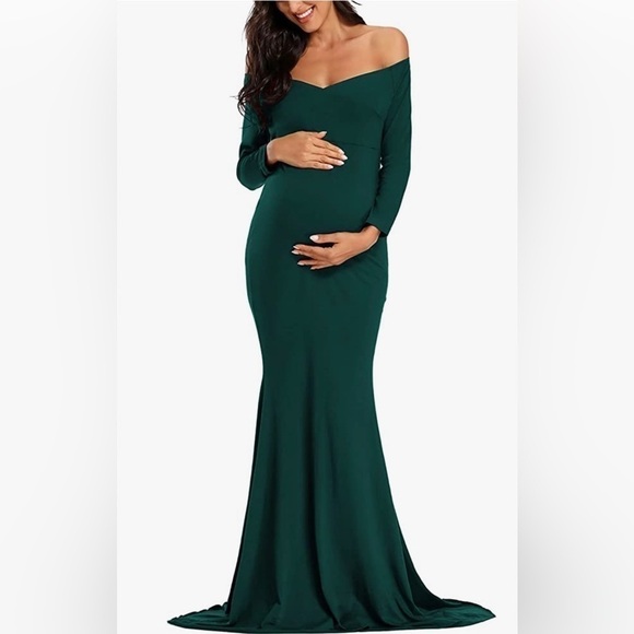 WOMEN'S Off Shoulder Maternity Dress size medium - Picture 1 of 7